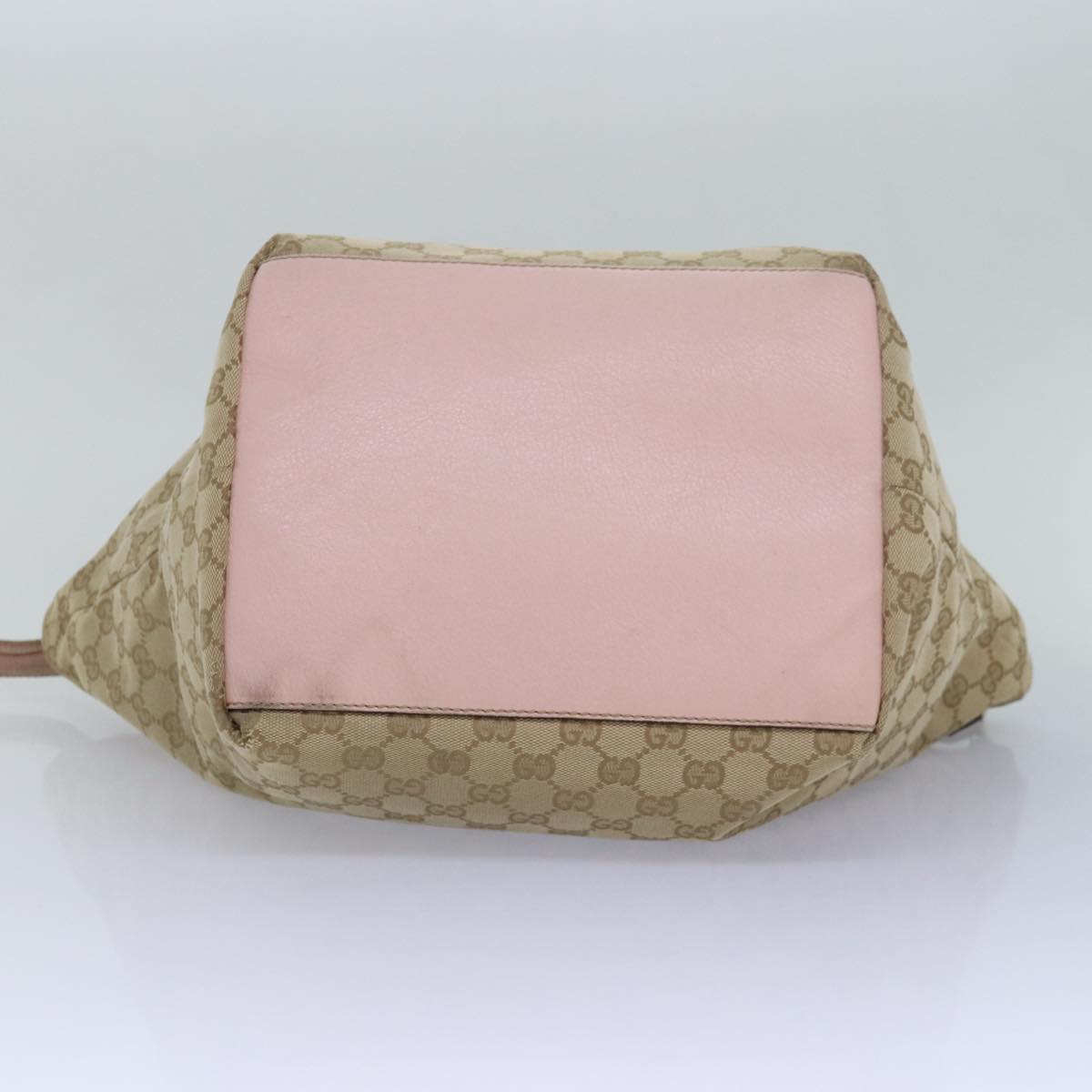 GUCCI GG Canvas Tote Bag Beige Pink Light blue 131230 Auth am6472