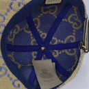 GUCCI Cap GG Canvas Raffia L size Beige 701713 Auth am6474V-9