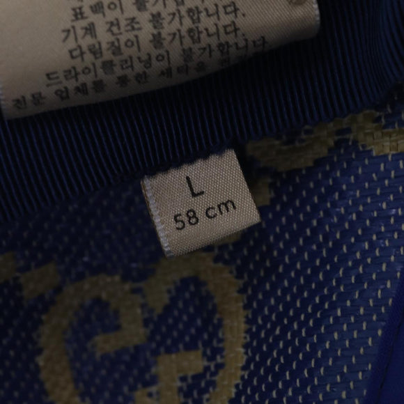 GUCCI Cap GG Canvas Raffia L size Beige 701713 Auth am6474V