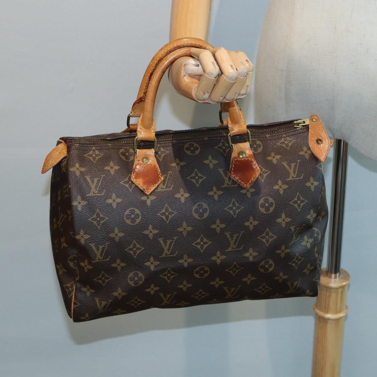 LOUIS VUITTON Monogram Speedy 30 Hand Bag M41526 LV Auth am6482