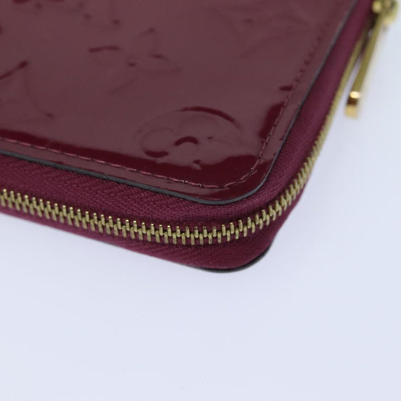 LOUIS VUITTON Monogram Vernis Zippy Coin Purse Wallet Purple M91534 Auth am6485V