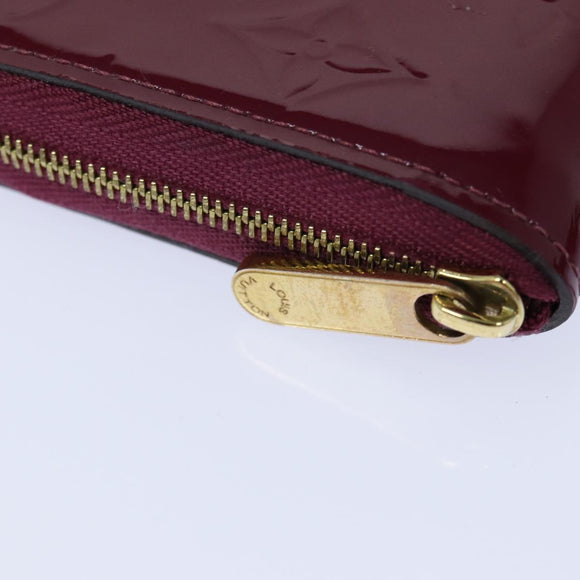 LOUIS VUITTON Monogram Vernis Zippy Coin Purse Wallet Purple M91534 Auth am6485V