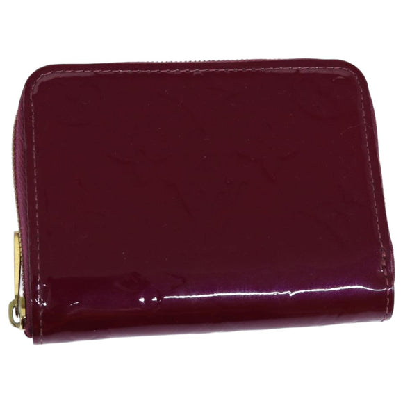LOUIS VUITTON Monogram Vernis Zippy Coin Purse Wallet Purple M91534 Auth am6485V