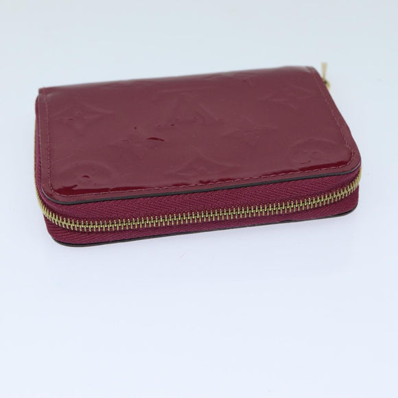 LOUIS VUITTON Monogram Vernis Zippy Coin Purse Wallet Purple M91534 Auth am6485V