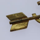 CHANEL arrow Brooch metal Gold CC Auth am6488-4