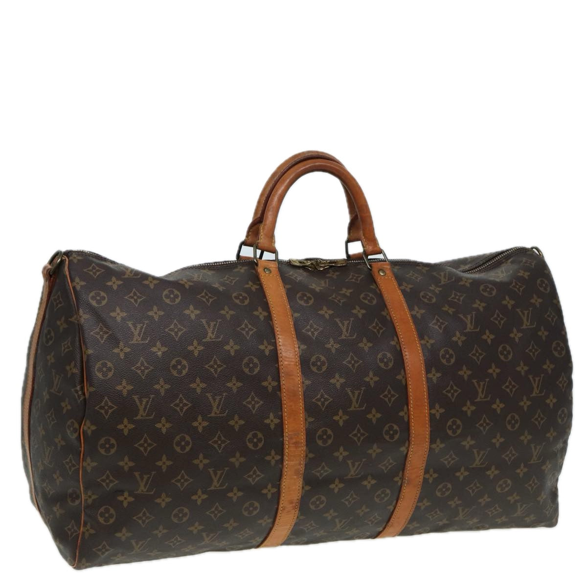 LOUIS VUITTON Monogram Keepall Bandouliere 60 Boston Bag M41412 LV Auth am6492