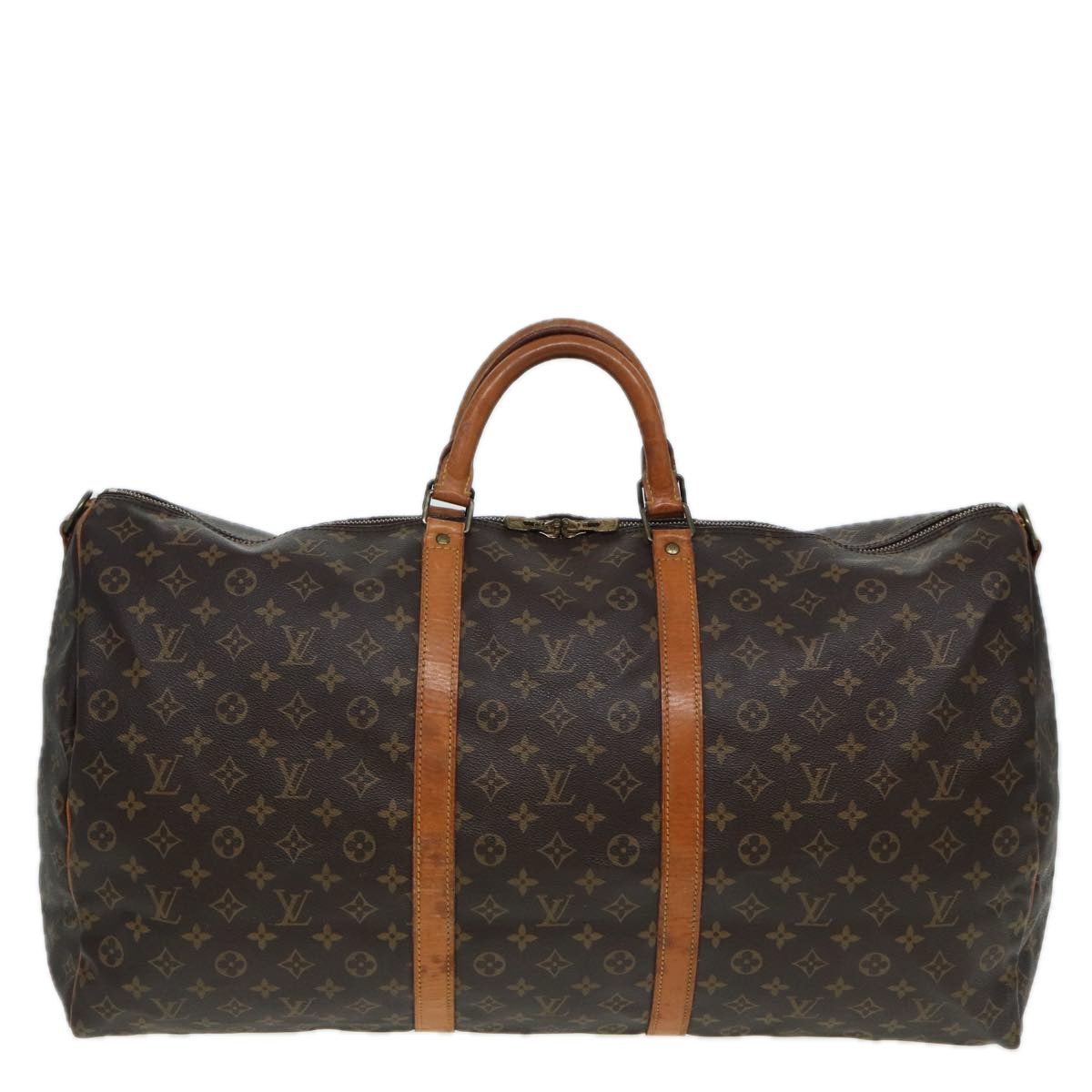 LOUIS VUITTON Monogram Keepall Bandouliere 60 Boston Bag M41412 LV Auth am6492