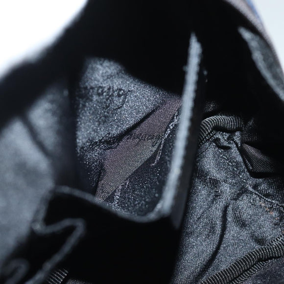 Salvatore Ferragamo Gancini Hand Bag Canvas Navy Auth am6496