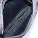 Salvatore Ferragamo Gancini Hand Bag Canvas Navy Auth am6496-11