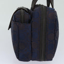 Salvatore Ferragamo Gancini Hand Bag Canvas Navy Auth am6496-3
