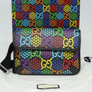 GUCCI GG Psychedelic Body Bag PVC Leather Multicolor 598113 Auth am6503V-12
