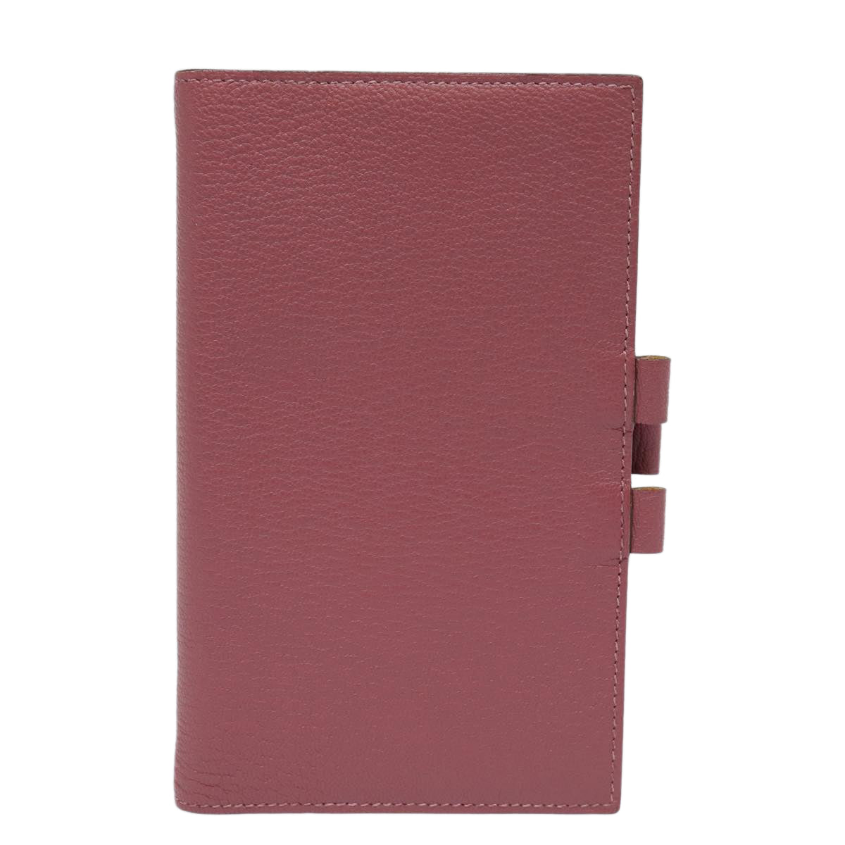 HERMES agenda Day Planner Cover Leather Pink Auth am6508