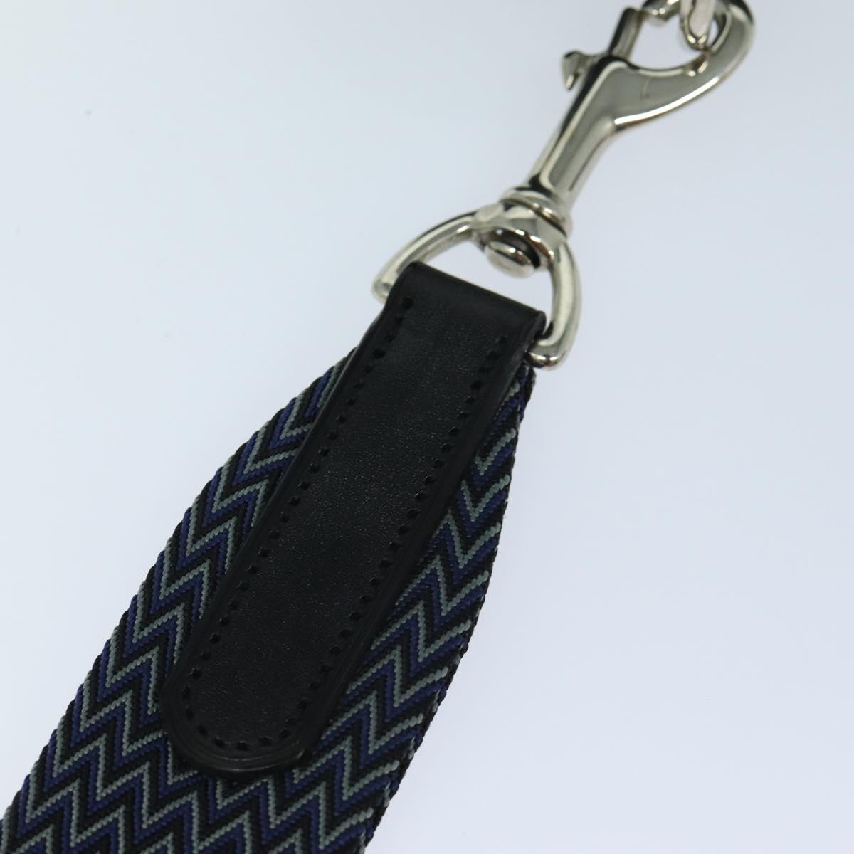 HERMES Dog Leash Canvas Blue Auth am6511