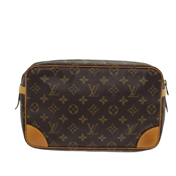 LOUIS VUITTON Monogram Compiegne 28 Clutch Bag M51845 LV Auth am6523