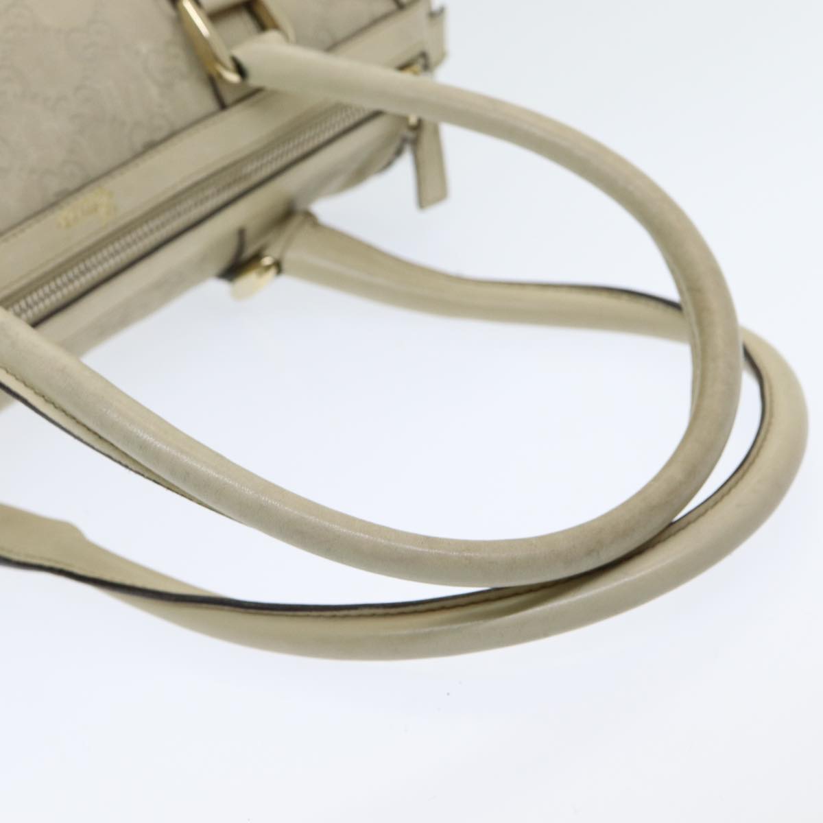 GUCCI Guccissima GG Canvas Abbey Shoulder Bag White 130942 Auth am6540