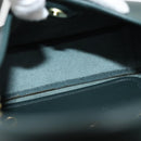Coach Hand Bag Leather Green Auth am6541-11