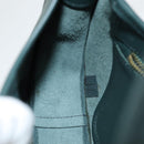 Coach Hand Bag Leather Green Auth am6541-15