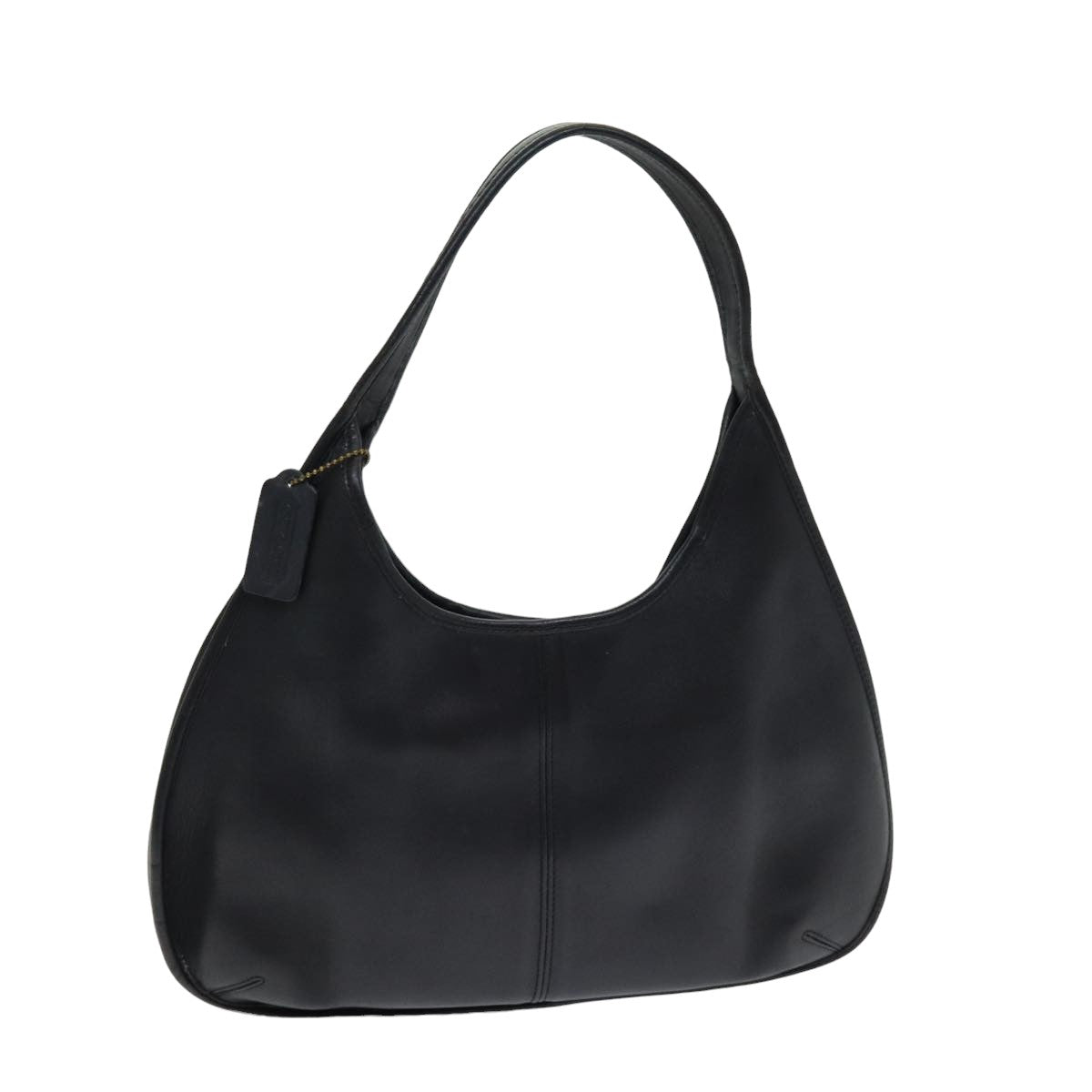 Coach Shoulder Bag Leather Black Auth am6545