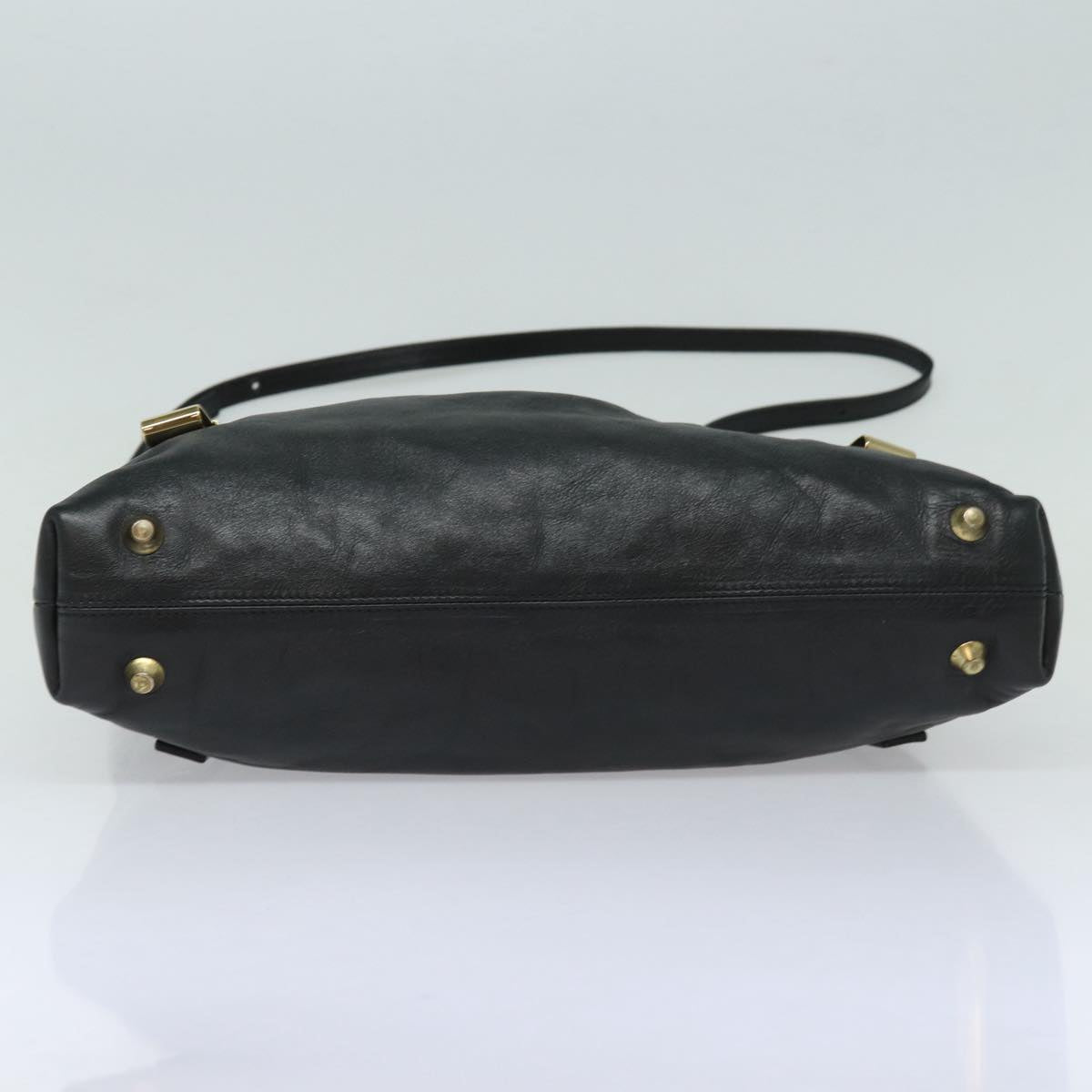 Chloe Victoria Hand Bag Leather 2way Black Auth am6565