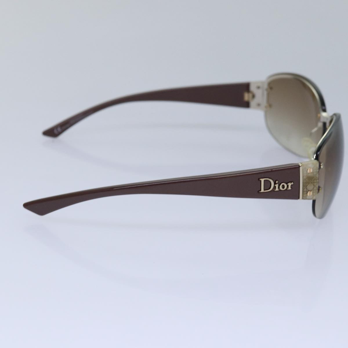 Christian Dior Sunglasses Brown Auth am6576