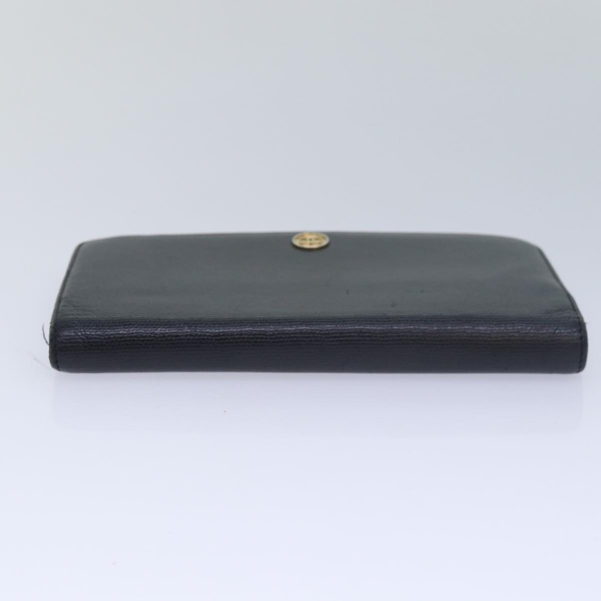 CHANEL COCO Mark Wallet Leather Black CC Auth am6579