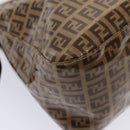 FENDI Zucchino Canvas Mamma Baguette Shoulder Bag Beige Auth am6583V-16