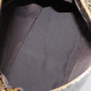 FENDI Zucchino Canvas Mamma Baguette Shoulder Bag Beige Auth am6583V-10