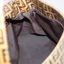 FENDI Zucchino Canvas Mamma Baguette Shoulder Bag Beige Auth am6583V-20