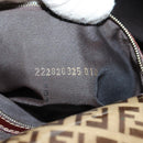 FENDI Zucchino Canvas Mamma Baguette Shoulder Bag Beige Auth am6583V-11