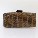 FENDI Zucchino Canvas Mamma Baguette Shoulder Bag Beige Auth am6583V-5