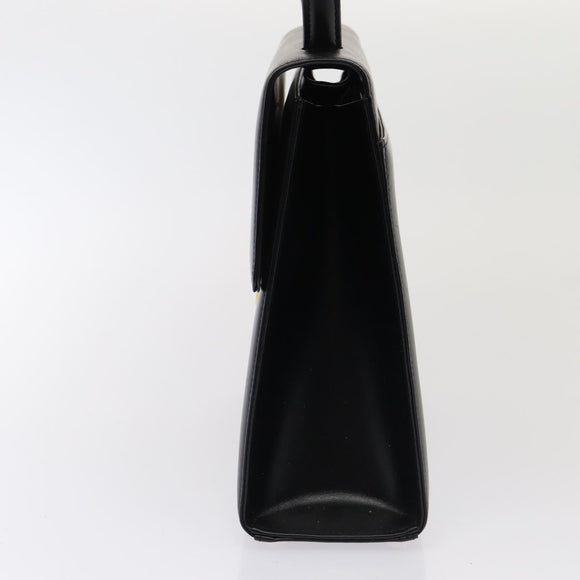 GIVENCHY Hand Bag Leather Black Auth am6590