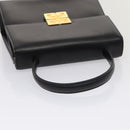 GIVENCHY Hand Bag Leather Black Auth am6590-7