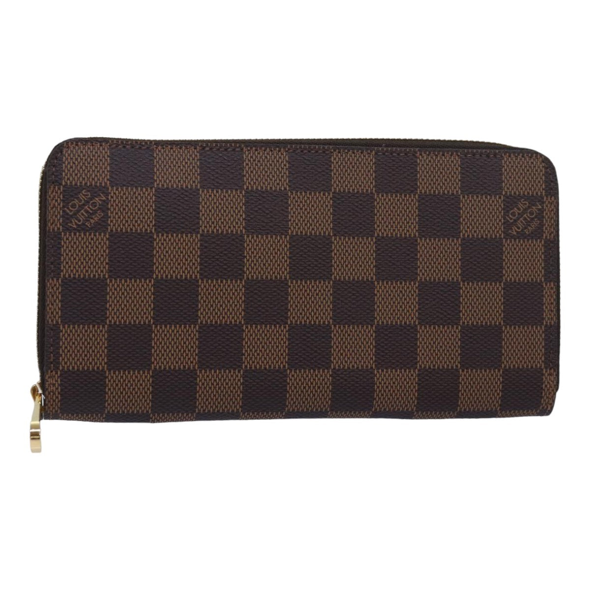 LOUIS VUITTON Damier Ebene Zippy Wallet Long Wallet N41661 LV Auth am6593S