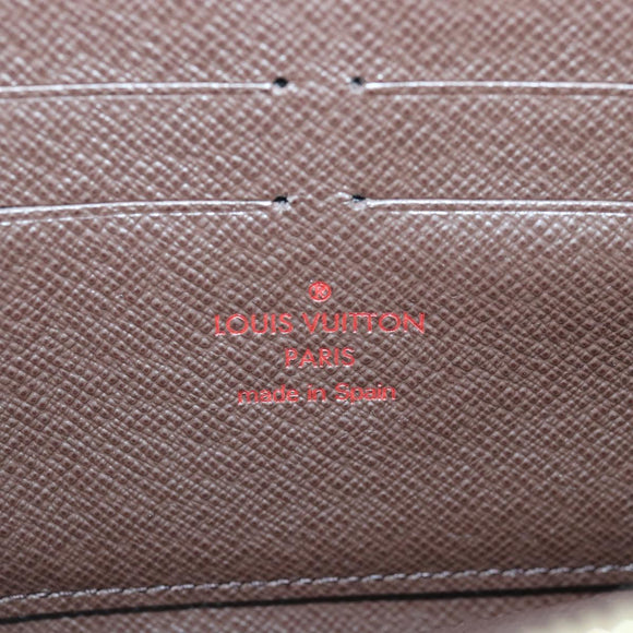 LOUIS VUITTON Damier Ebene Zippy Wallet Long Wallet N41661 LV Auth am6593SV