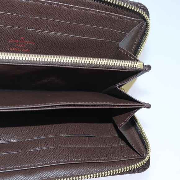 LOUIS VUITTON Damier Ebene Zippy Wallet Long Wallet N41661 LV Auth am6593SV