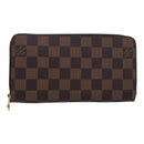 LOUIS VUITTON Damier Ebene Zippy Wallet Long Wallet N41661 LV Auth am6593SV-1