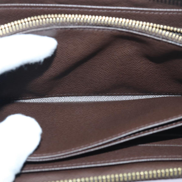 LOUIS VUITTON Damier Ebene Zippy Wallet Long Wallet N41661 LV Auth am6593SV