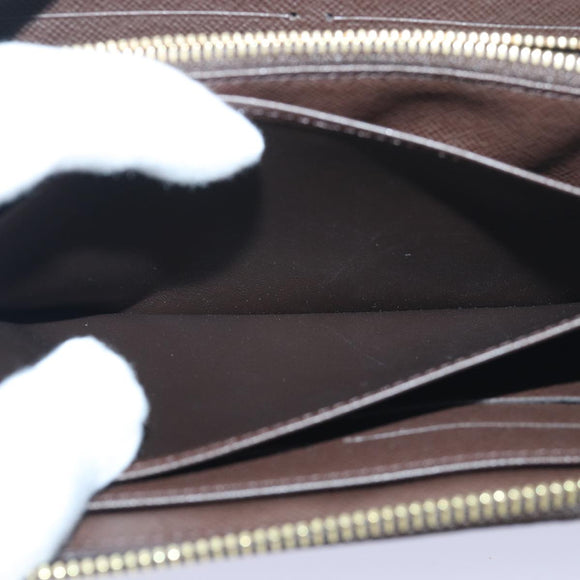 LOUIS VUITTON Damier Ebene Zippy Wallet Long Wallet N41661 LV Auth am6593SV