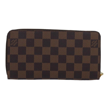 LOUIS VUITTON Damier Ebene Zippy Wallet Long Wallet N41661 LV Auth am6593SV - 0