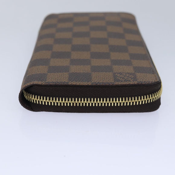 LOUIS VUITTON Damier Ebene Zippy Wallet Long Wallet N41661 LV Auth am6593SV