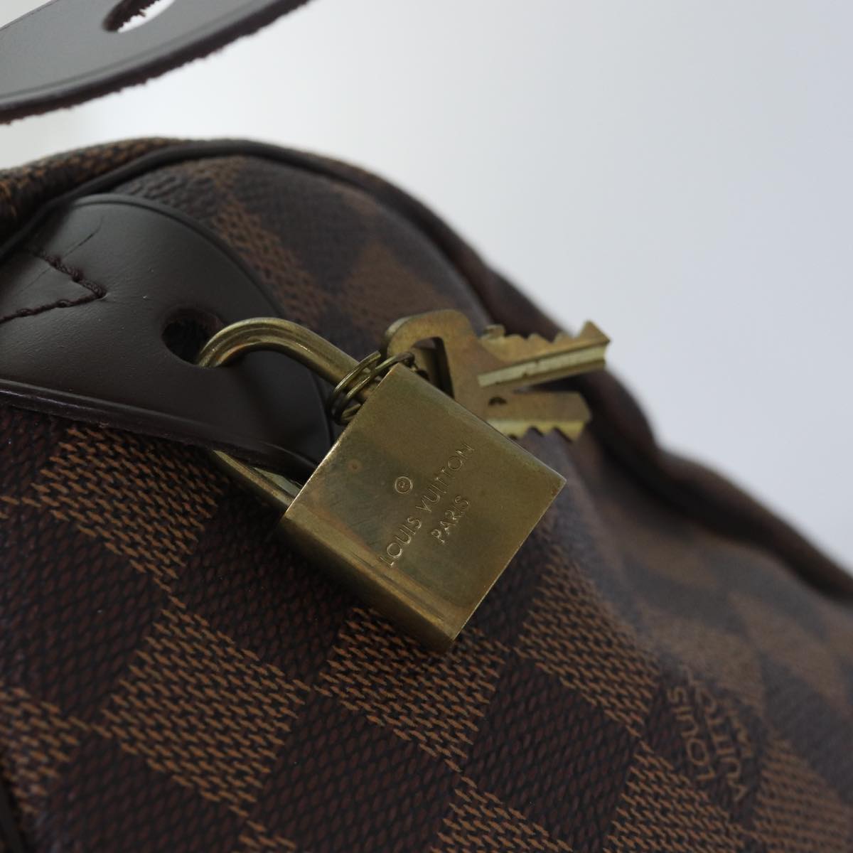 LOUIS VUITTON Damier Ebene Speedy 25 Hand Bag N41532 LV Auth am6597A