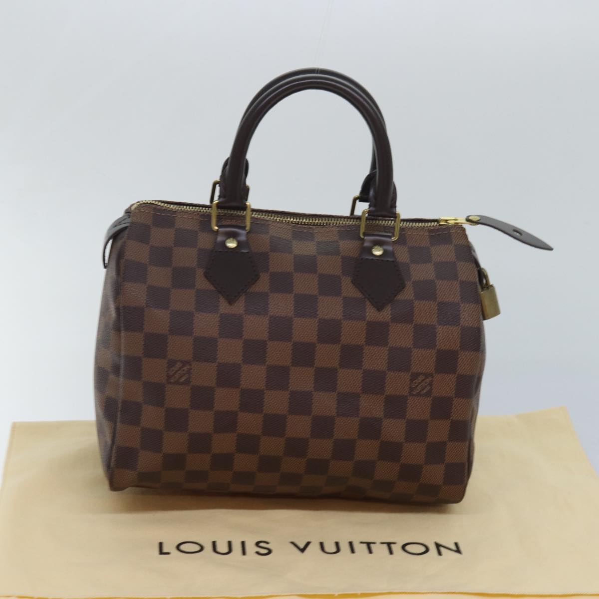 LOUIS VUITTON Damier Ebene Speedy 25 Hand Bag N41532 LV Auth am6597A