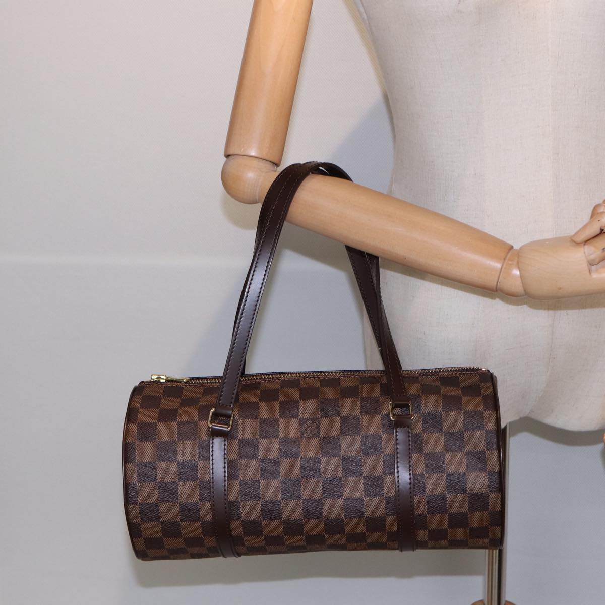 LOUIS VUITTON Damier Ebene Papillon 30 Hand Bag N51303 LV Auth am6598A