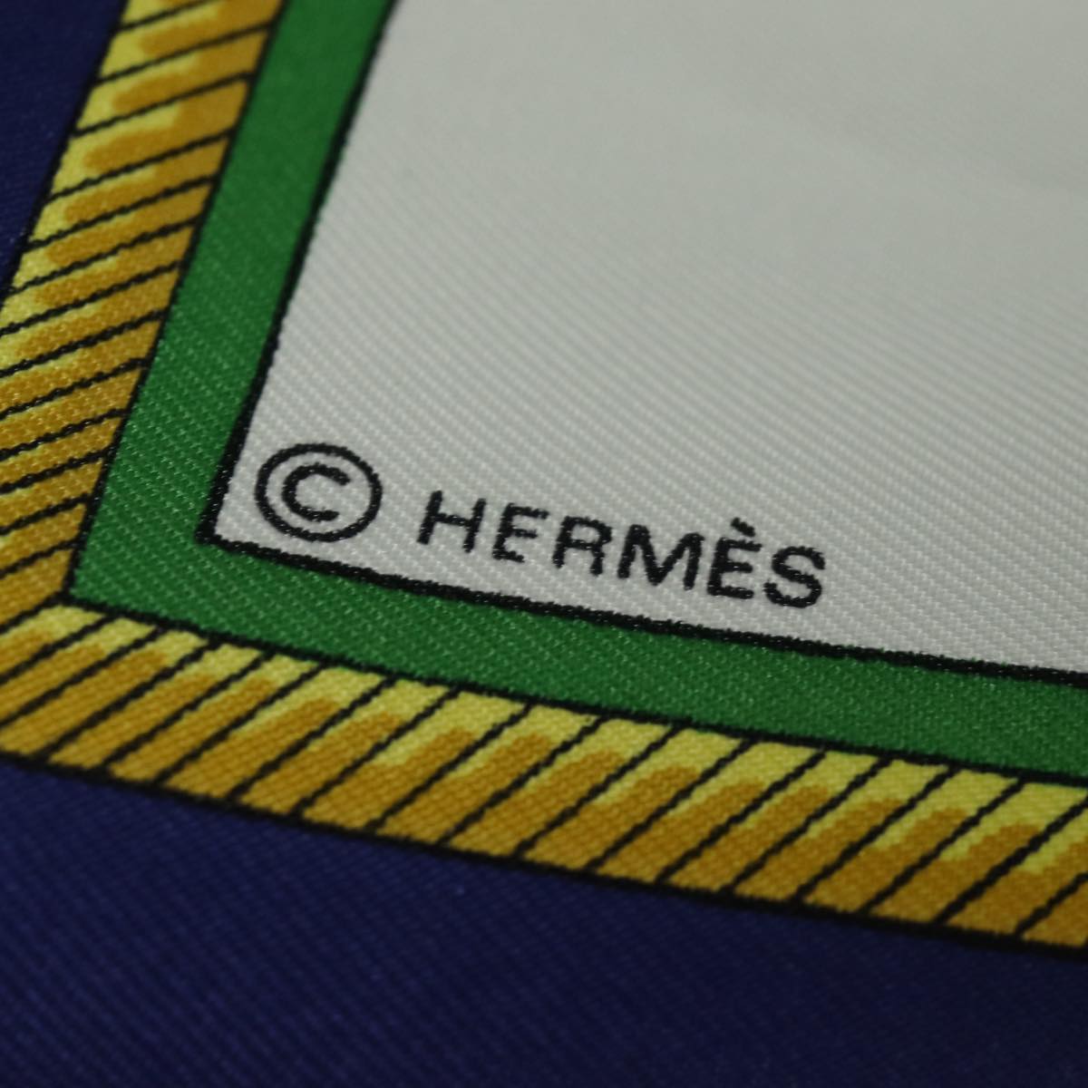 HERMES Carre 90  ""LES VOITURES A TRANSFORMATION"" Silk Blue Auth am6603