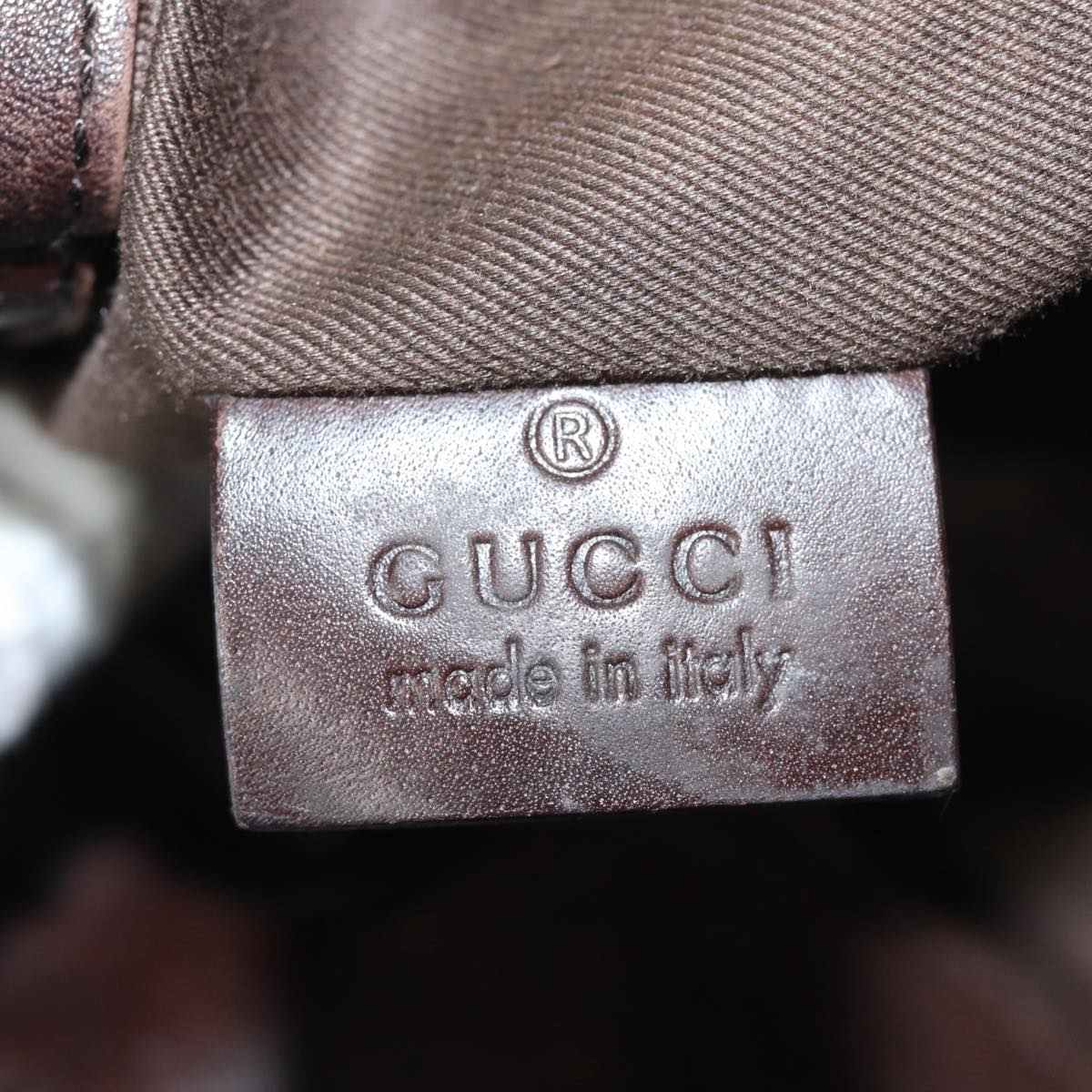 GUCCI GG Canvas Shoulder Bag Brown 101341 Auth am6618