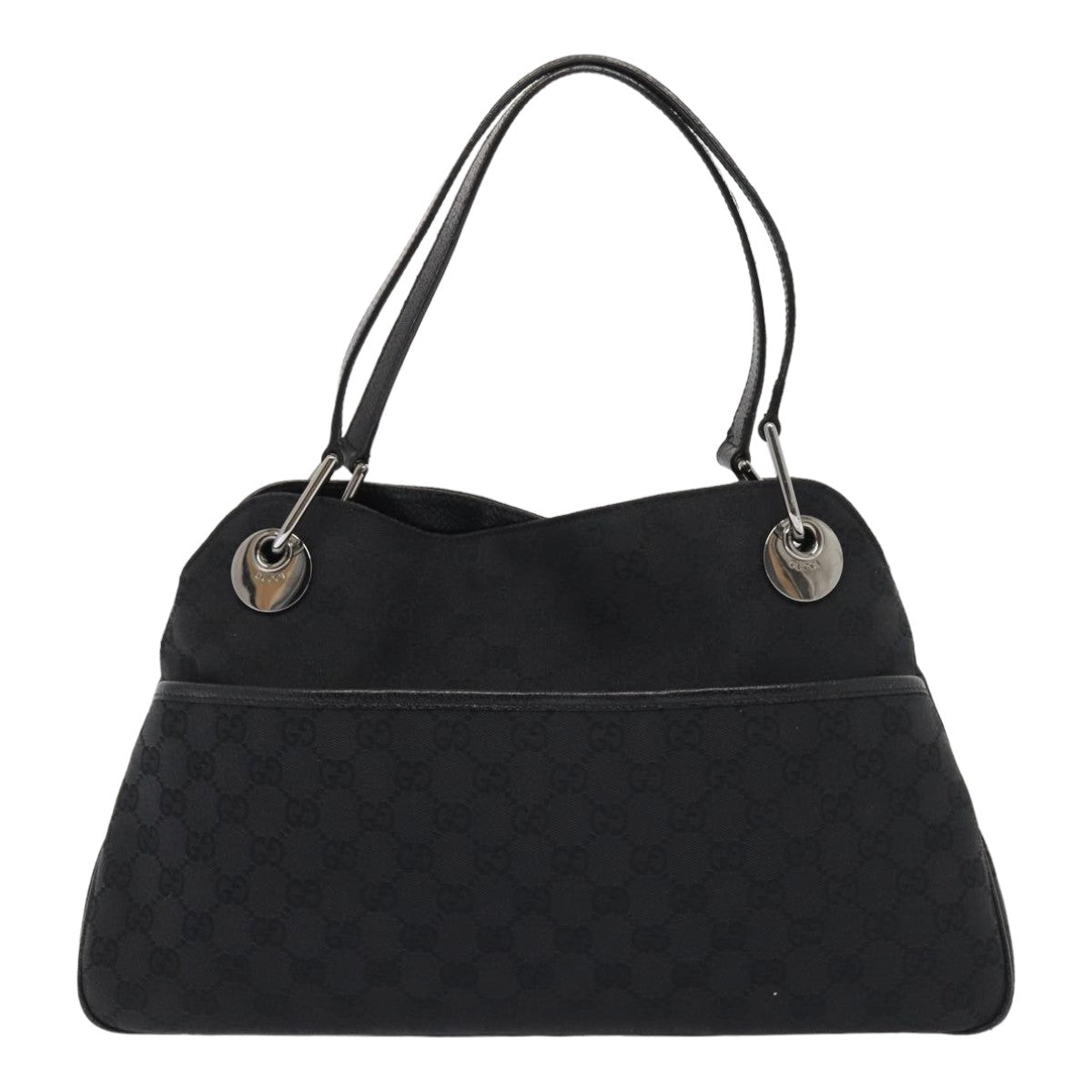 GUCCI GG Canvas Tote Bag Black 121023 Auth am6619