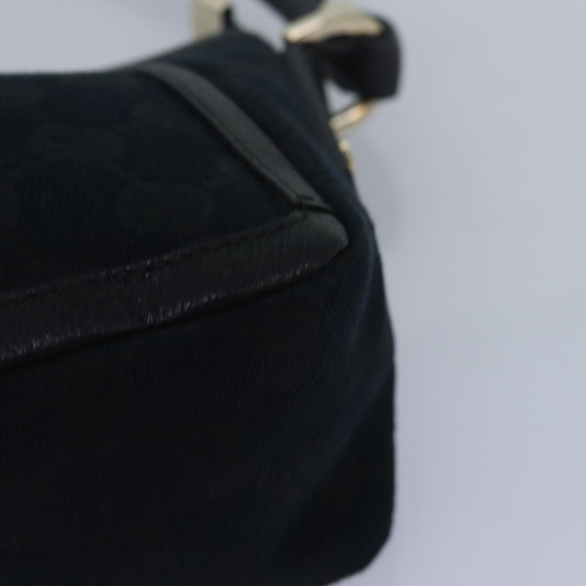 GUCCI GG Canvas Abbey Hand Bag Black 130939 Auth am6624A