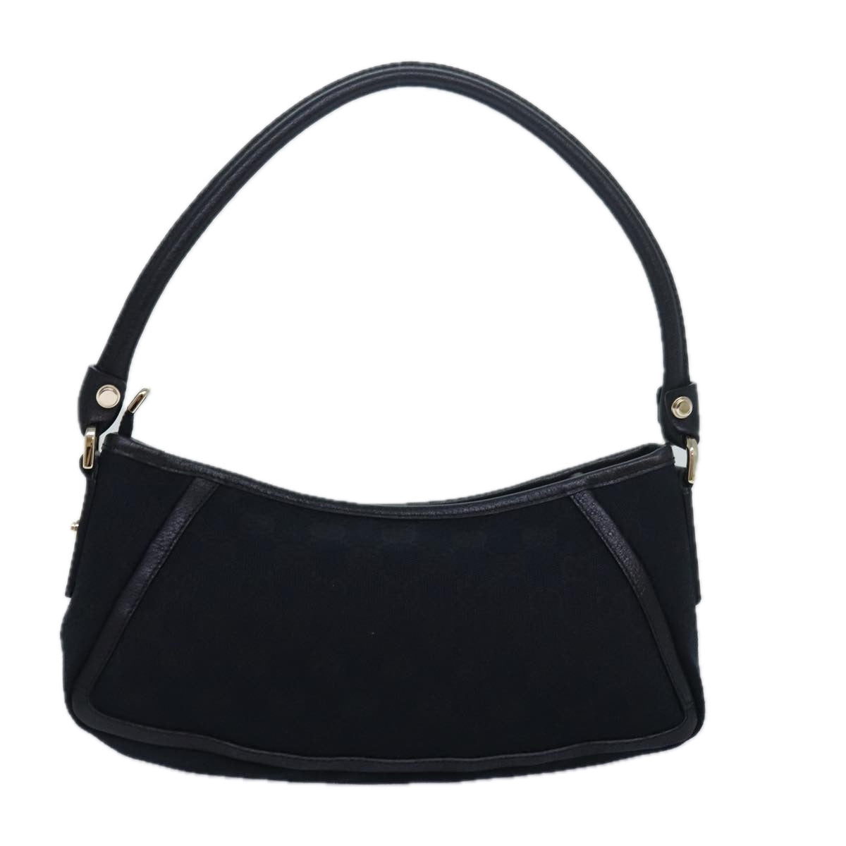 GUCCI GG Canvas Abbey Hand Bag Black 130939 Auth am6624A