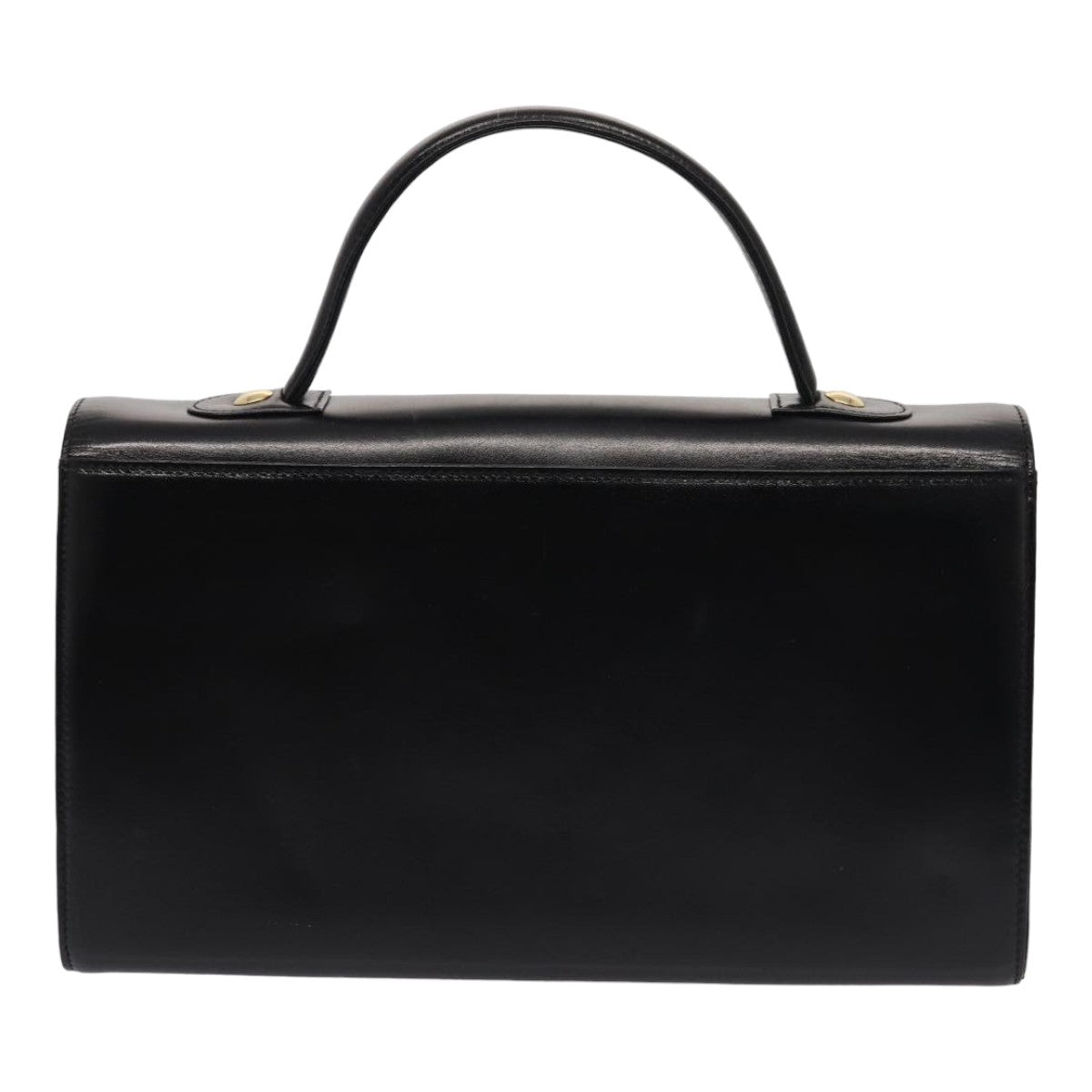 GIVENCHY Hand Bag Leather Black Auth am6625