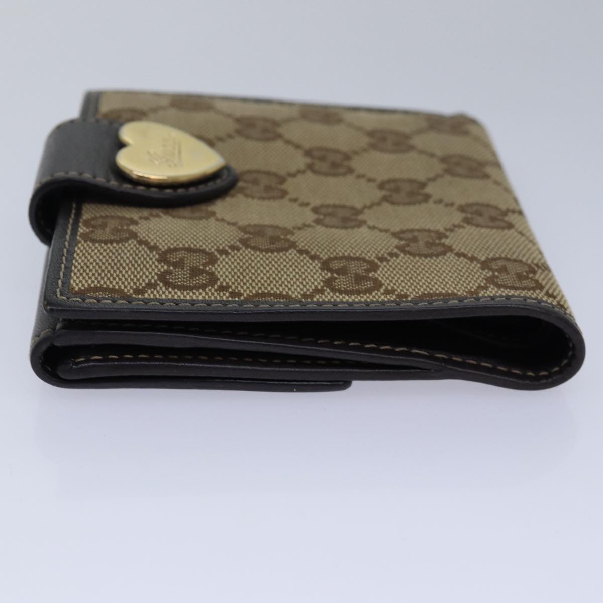 GUCCI GG Canvas Wallet Beige Beige 203549 Auth am6628